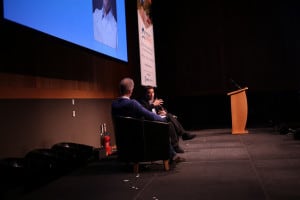 Oliver Gremillon with Phocuswright's Douglas Quinby, spelling out Airbnb's ambitions