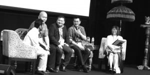 From left, Chetan Kapoor, Phocuswright, Eric Tjepjep, Ezytravel, Edwin Subowo, GOIndonesia and Hans Tjandra, Panorama Group