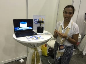 Salt's Aisa Mijeno sharing the idea behind her sea water-powered lamps