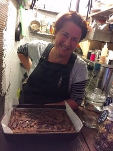 Freshly baked brownies from Local Birds.