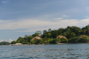 The bamboo villas are well hidden from view 