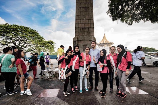 Jason Brooke with participants at Brooke Memorial: Event opens people’s eyes to what is always there but taken for granted.