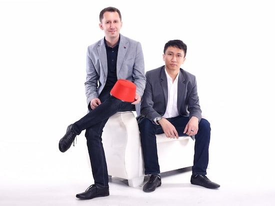 Faeez Fadhlillah & Juergen Gallistl (holding fez): "We want Tripfez to be like the TripAdvisor/Viator for Muslim travellers." (Image credit: Tripfez)
