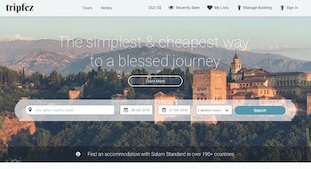 Tripfez, portal for Muslim travellers to make bookings.