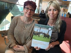 Audrey Mealia (right) and colleague Julie Middelhoop, head of the “Wildlife, Not Entertainers” campaign