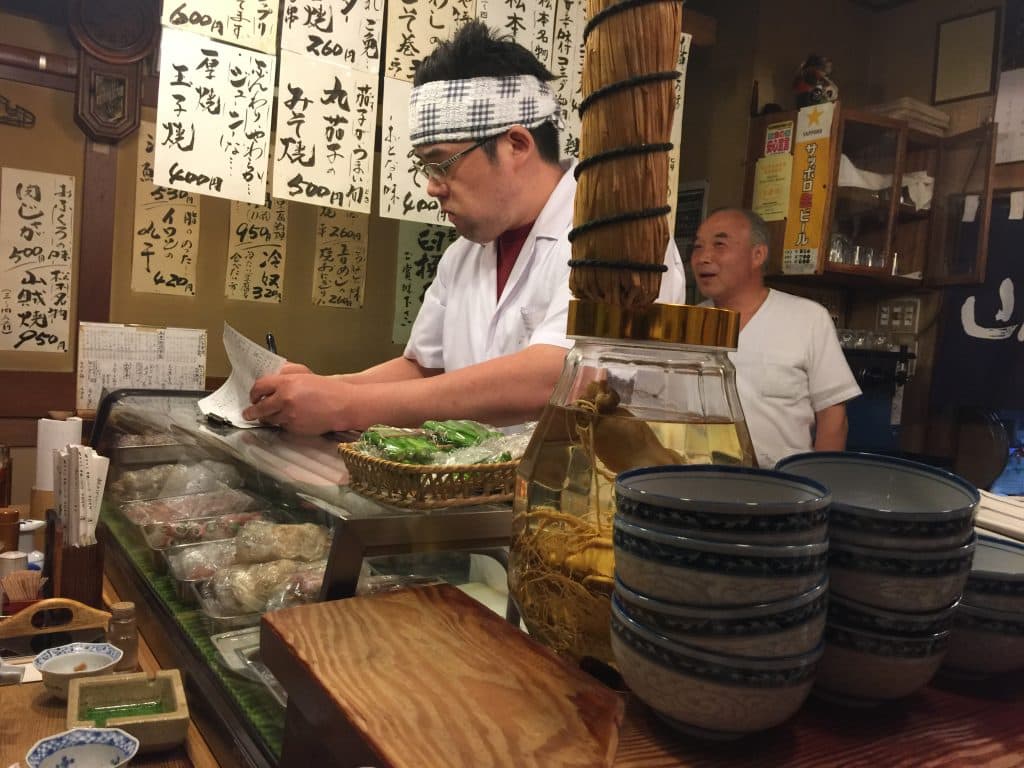 Dad looks on while son handles the orders – 97% of businesses in Japan are family-owned, we learnt at WIT Japan & North Asia