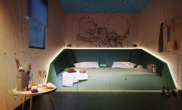 A bed in JO&JOE to get up close and cosy.