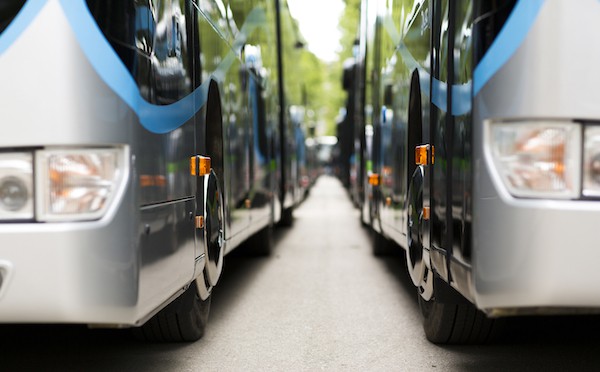 New modern city bus