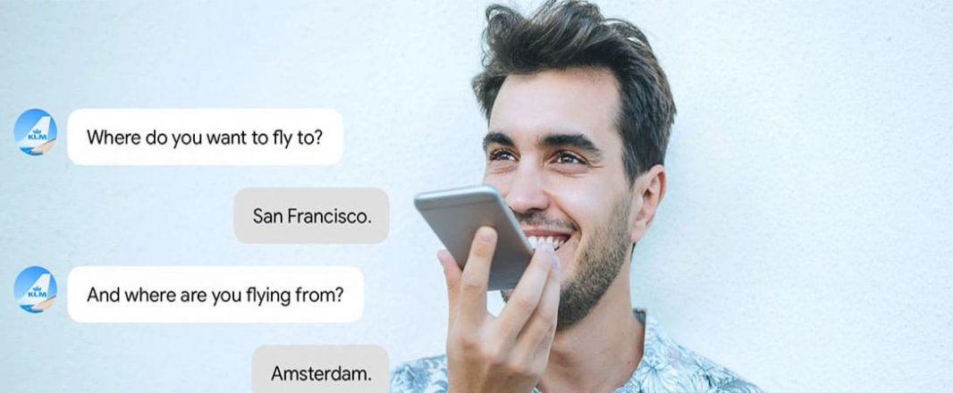 Now you can find KLM flights with voice commands