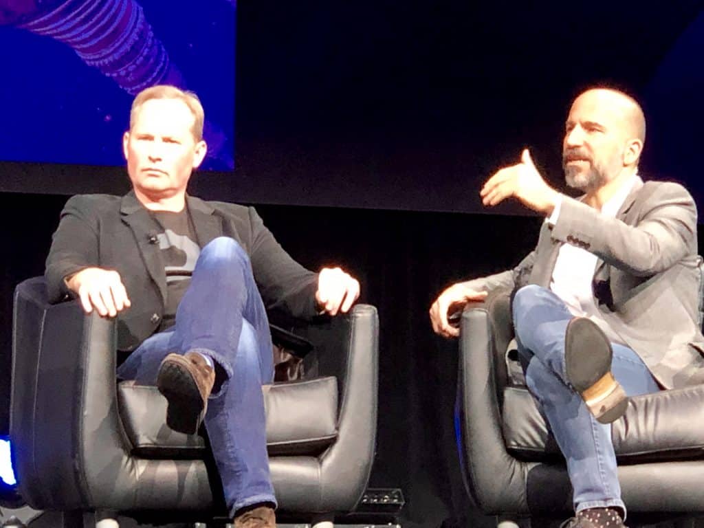 Dara Khosrowshahi, Uber and Mark Okerstrom, Expedia Group | Expedia Partner Conference 2019 | WiT